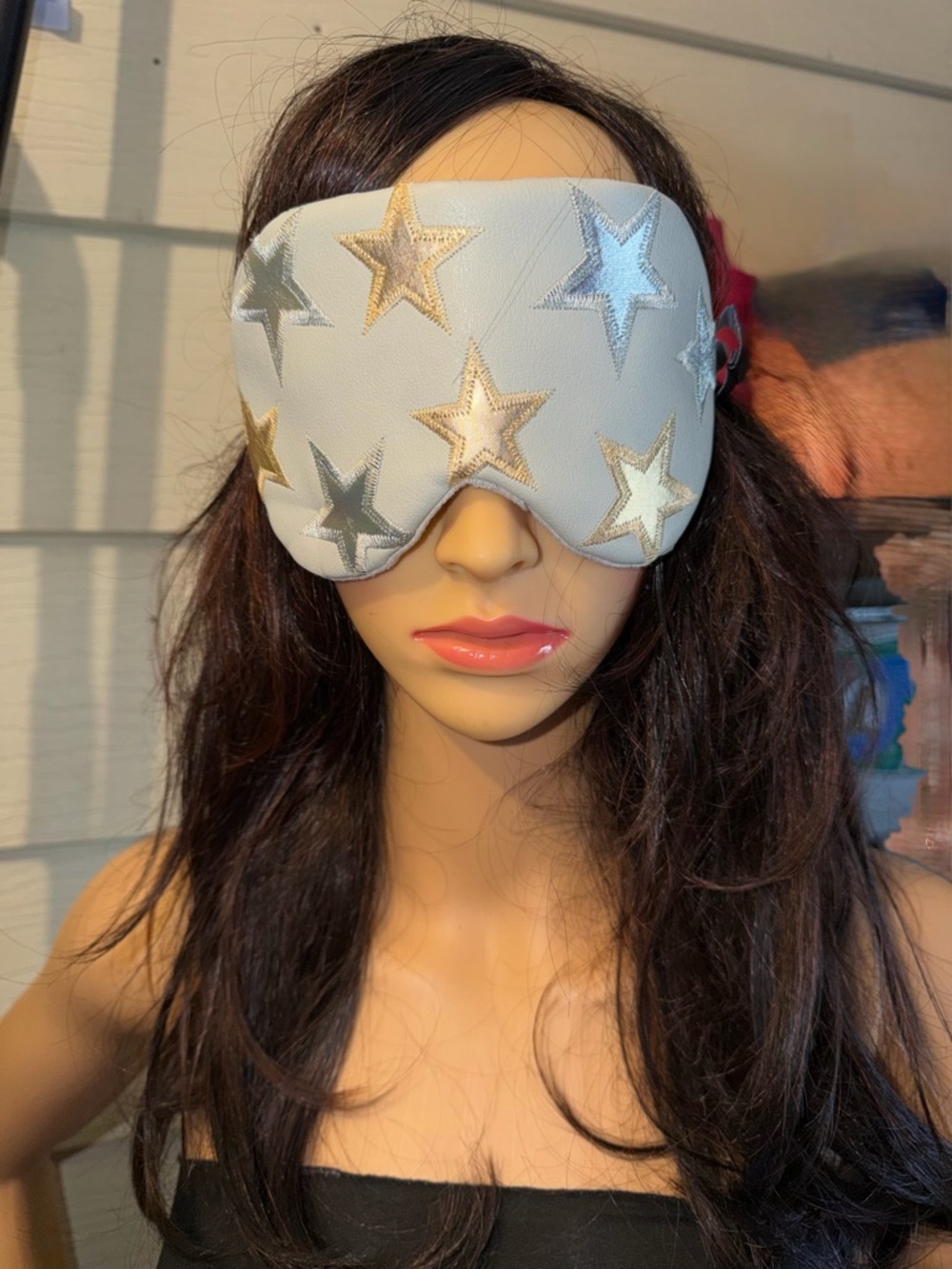 FREE PEOPLE Starry Vegan Leather Eye Mask with removable Cooling Insert - Picture 10 of 16